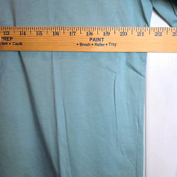 Sundance Cascading Puff Long Sleeve Top Sz XL Green Blue Raglan Pullover Top - Picture 8 of 9